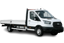 Car Hire Buxton - White Ford Transit Dropside Van - Van hire Buxton